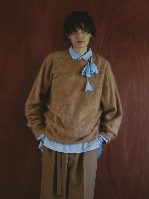 SANTEカシミヤヘアリーニットプルオーバー