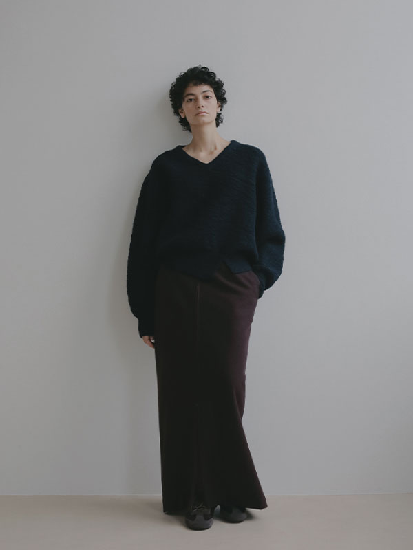 ダブルジップIラインロングスカート