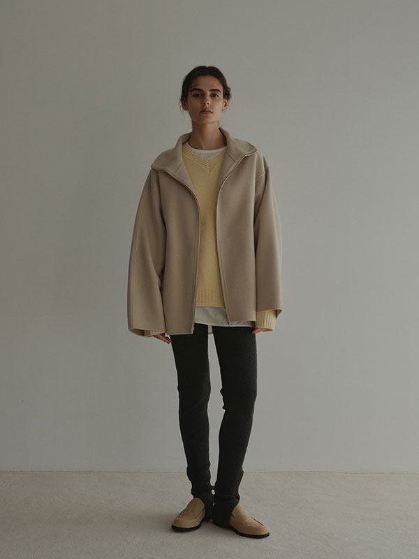 スウェードフラットローファー