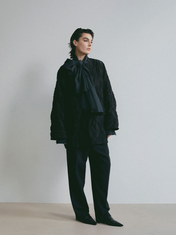 SANTEドルマンスリーブジャガードコート