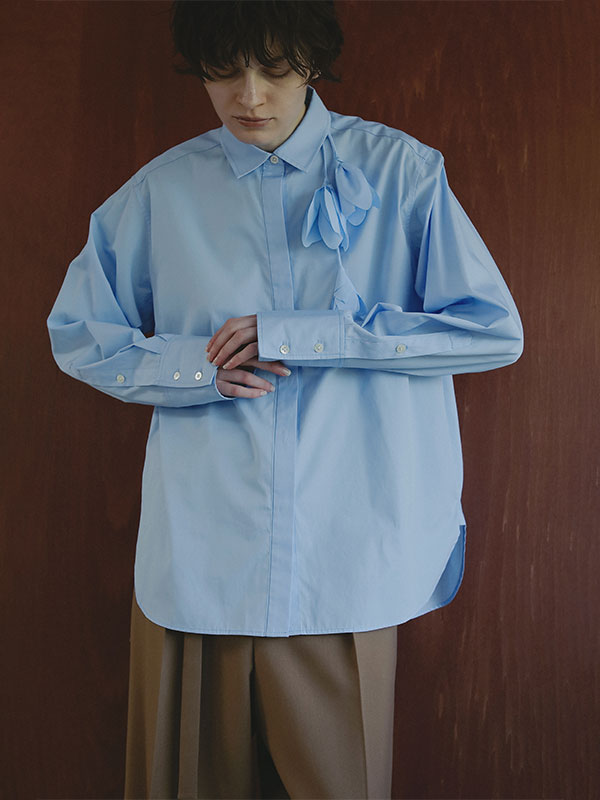 SANTEフラワーモチーフデザインシャツ