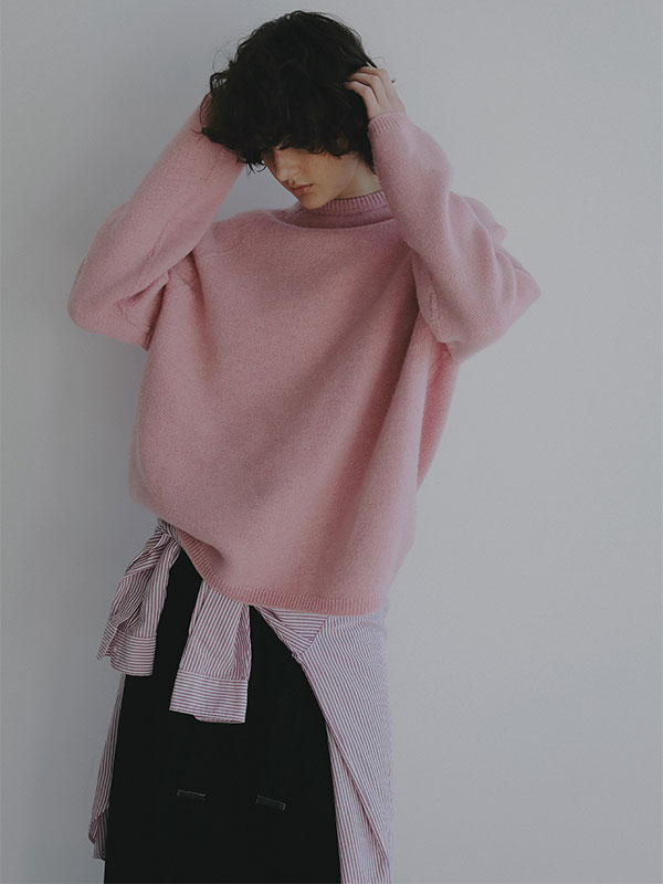 リバーシブルボックスニットプルオーバー