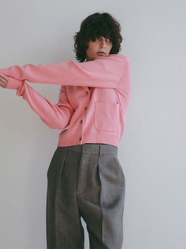 ミドルゲージコンパクトニットカーディガン