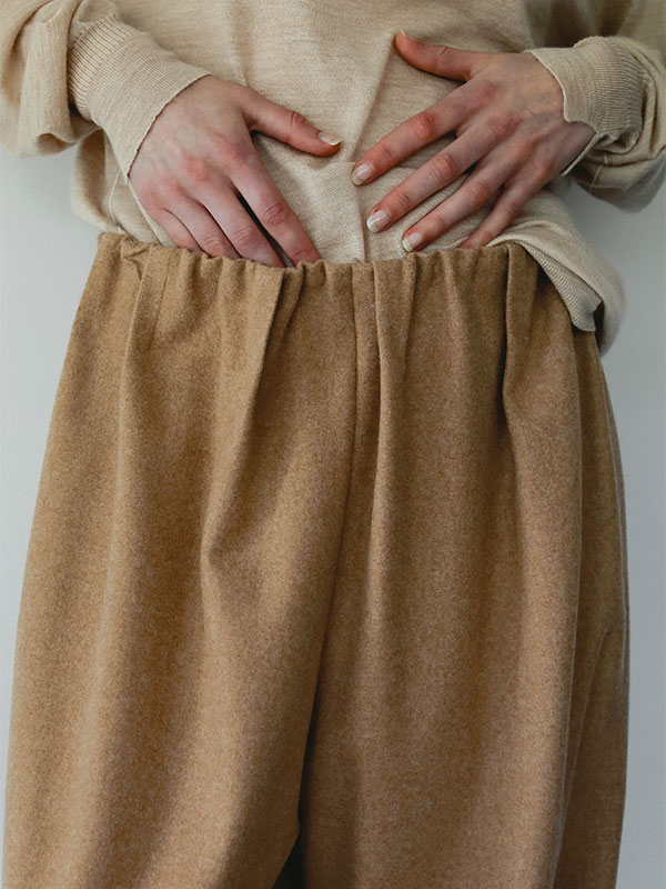 SANTEデザインタックメルトンパンツ