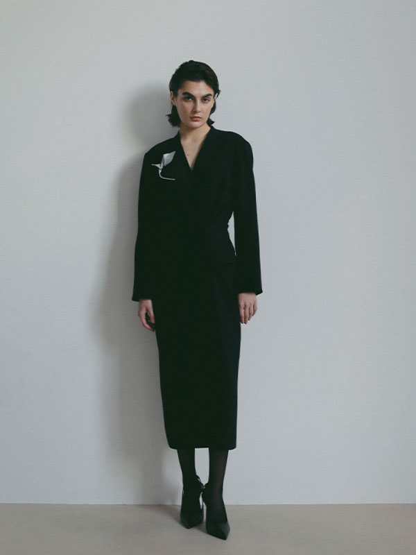 SANTEレザーコサージュ