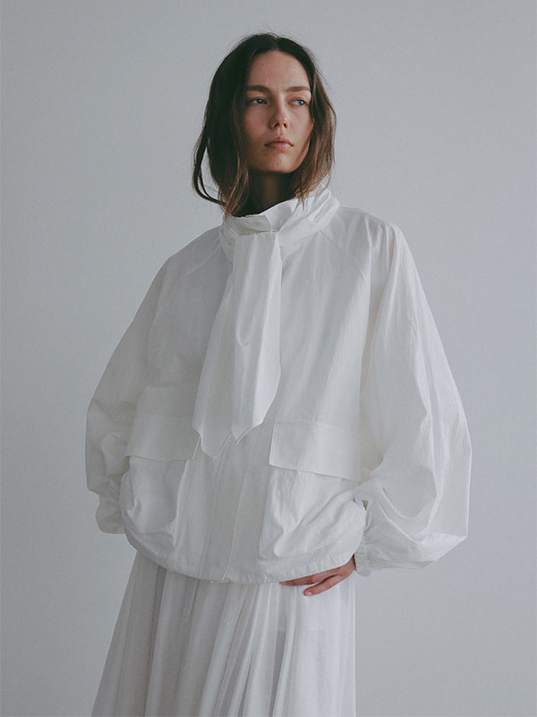 スカーフライトシャツブルゾン