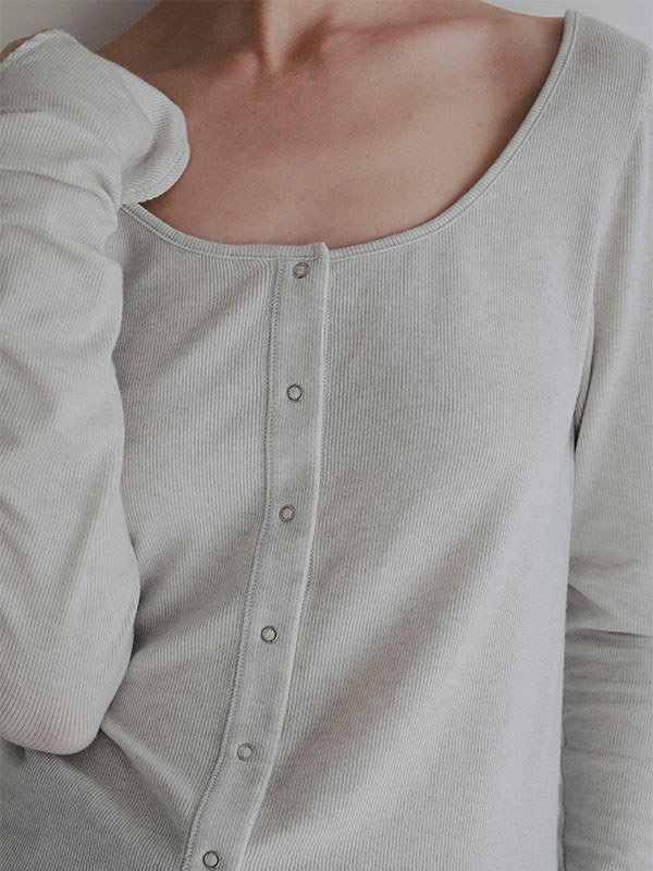 バトーネックカットプルオーバー