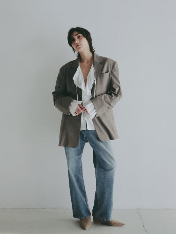 ハイライズストレートデニム