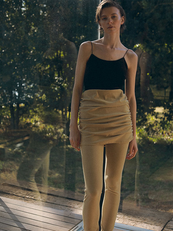 パイルギャザーミニスカート