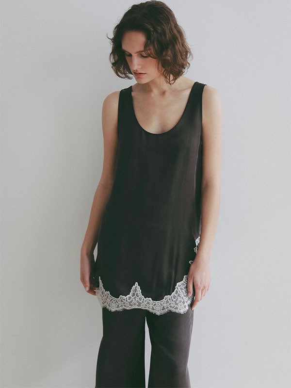 2Wayヘムレースキュプラタンクトップ