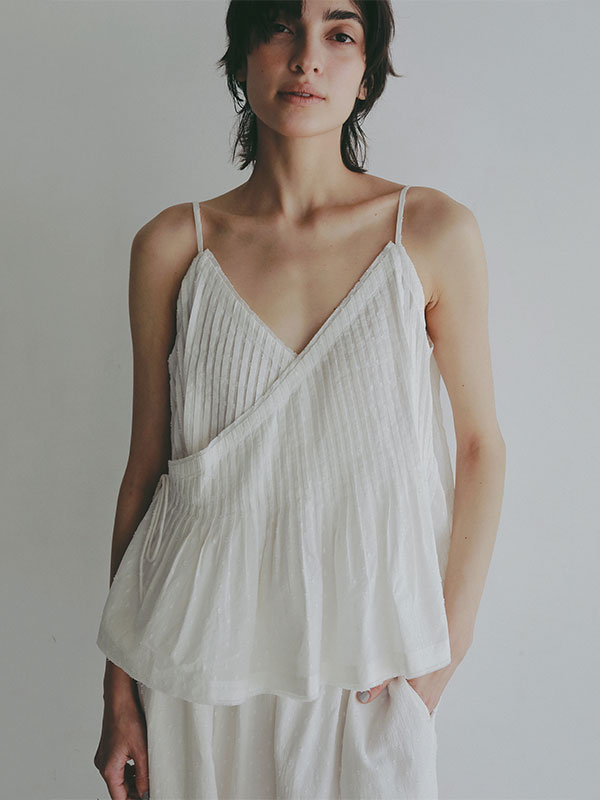 コットンドビーカシュクールキャミソール
