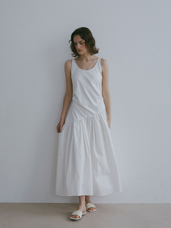 タンクトップコンビロングワンピース(S OFF WHITE): ワンピース