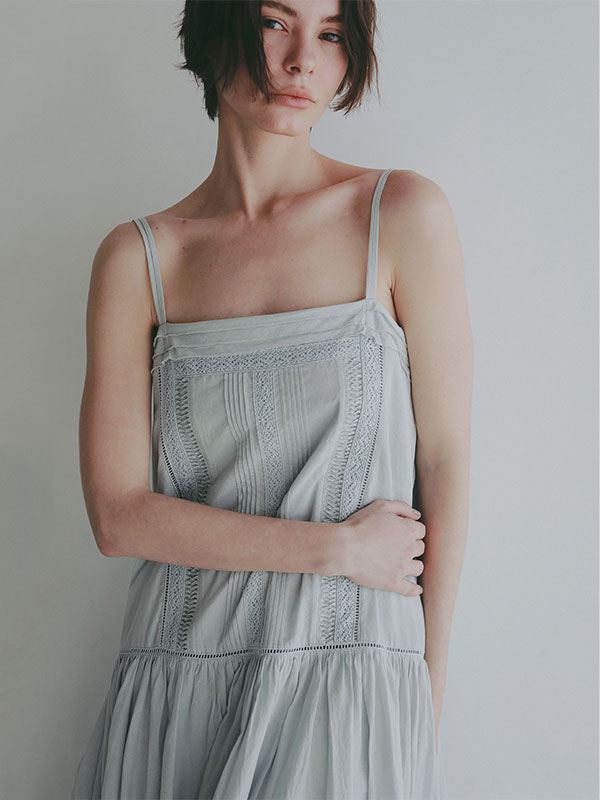 レースコットンキャミワンピース