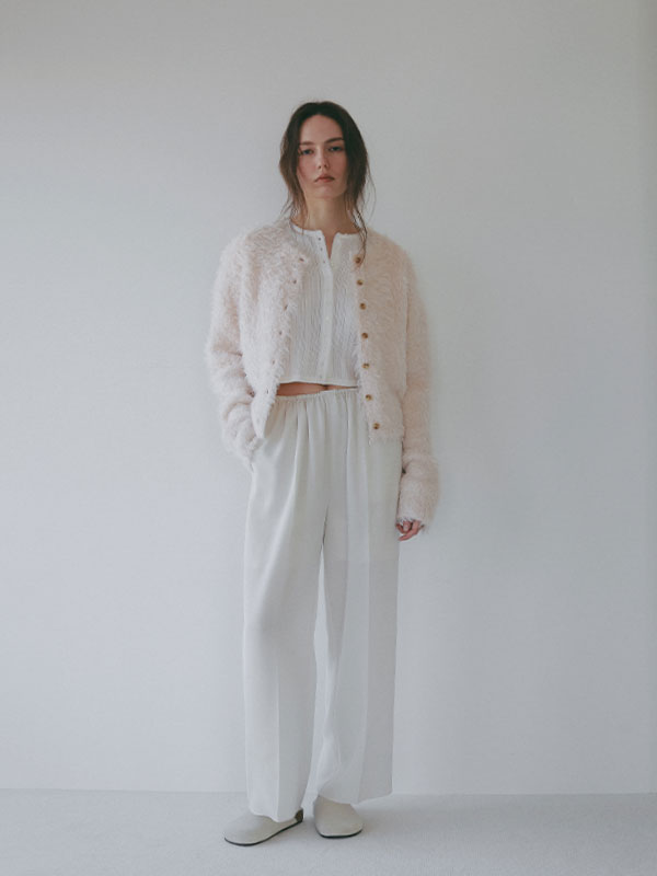 フェザーヤーンニットカーディガン