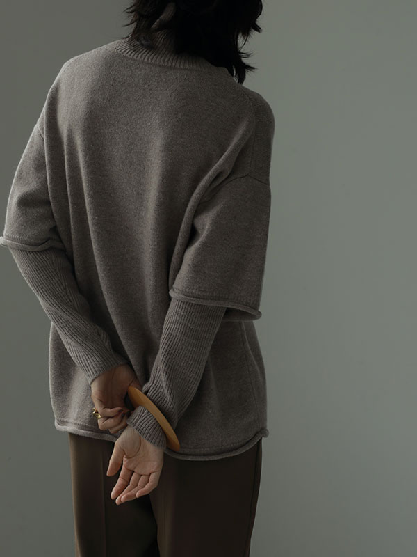 ツーピースレイヤードニット