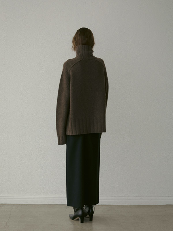 ウールカシミヤタートルネックニットプルオーバー