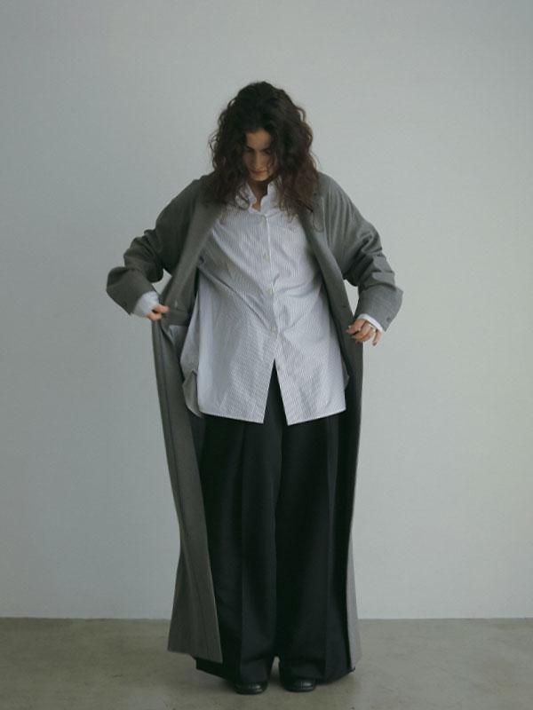 ハイウエストシャンタンワイドパンツ