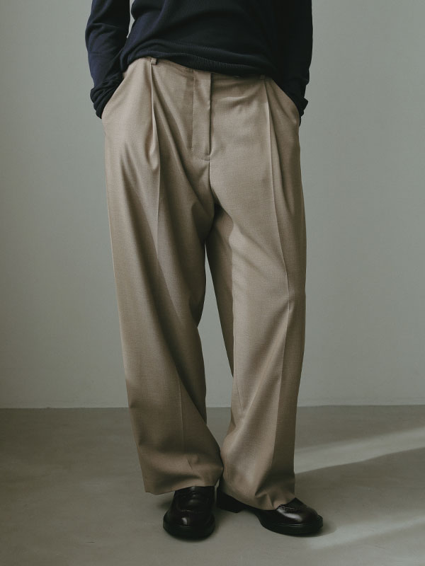 DEPENDRE アジャスタブルタックパンツ