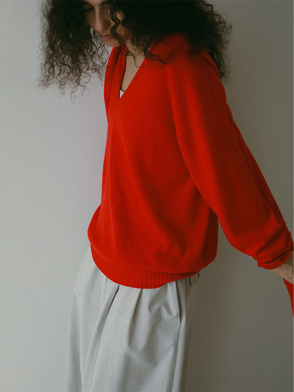 Vネックカシミヤニットプルオーバー(F GREY): トップス │ ETRE