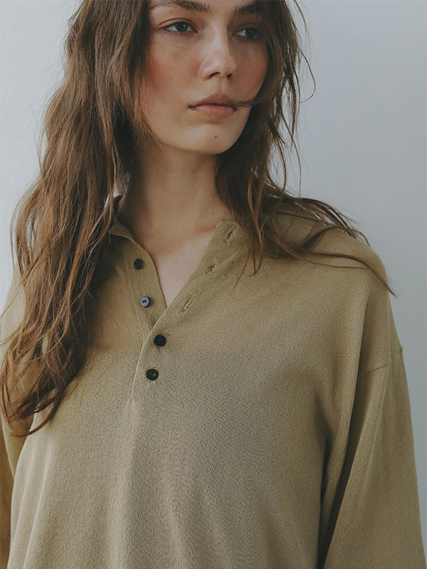 etretokyo ハーフスリーブニットポロ ハーフスリーブニットポロ(F BEIGE): トップス │ ETRE TOKYO