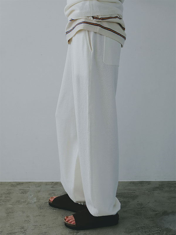 リリヤーンハイゲージニットパンツ(S OFF WHITE): ボトムス │ ETRE