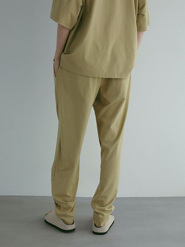 three dots パウダリーコットンジョガーパンツ(M OFF WHITE