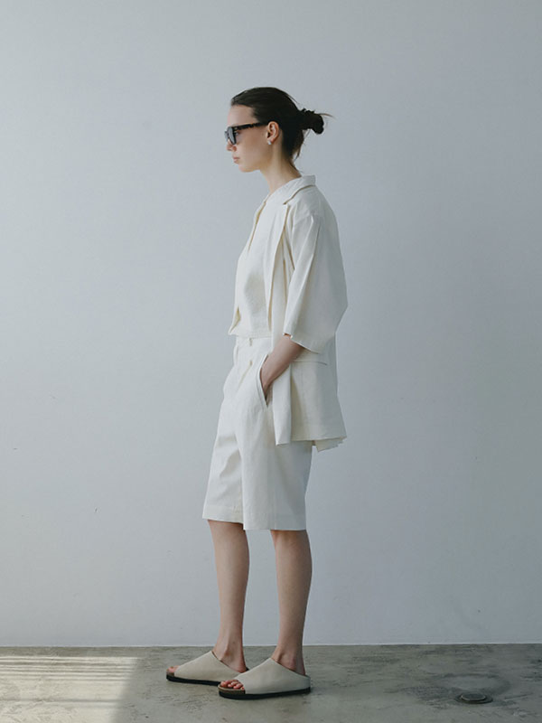 コットンリネンハーフパンツ(S WHITE): ボトムス │ ETRE TOKYO