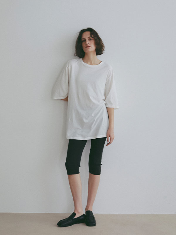 ホールガーメントニットバイカーパンツ