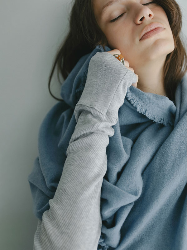 A SAUCE MELERカシミヤマイクロバスケットストールⅱ