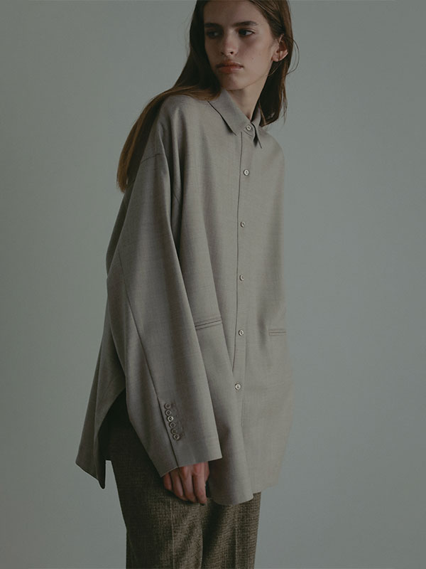 ハイカウントフラノオーバーサイズシャツ