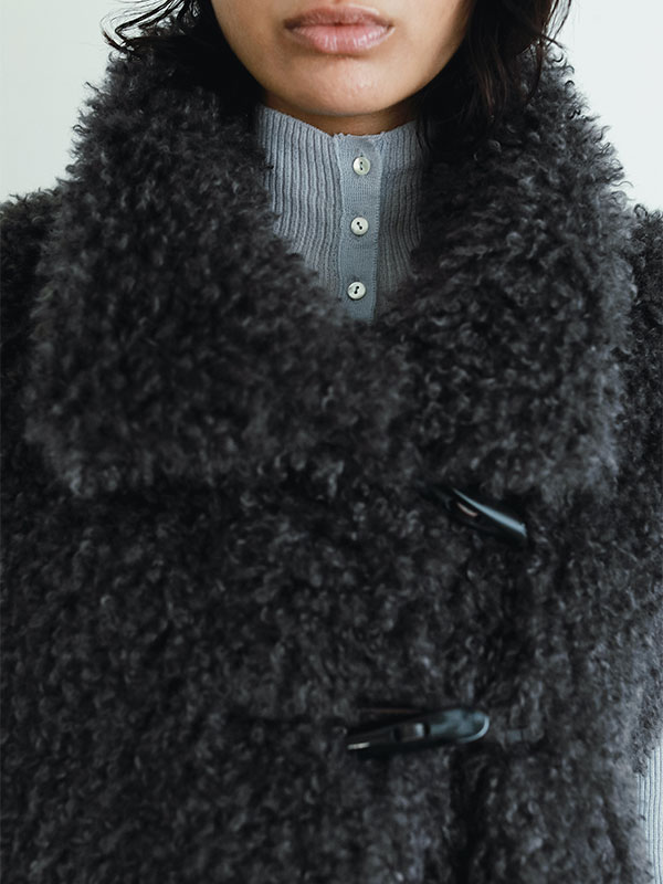 SANTEクリンプフェイクファーベスト