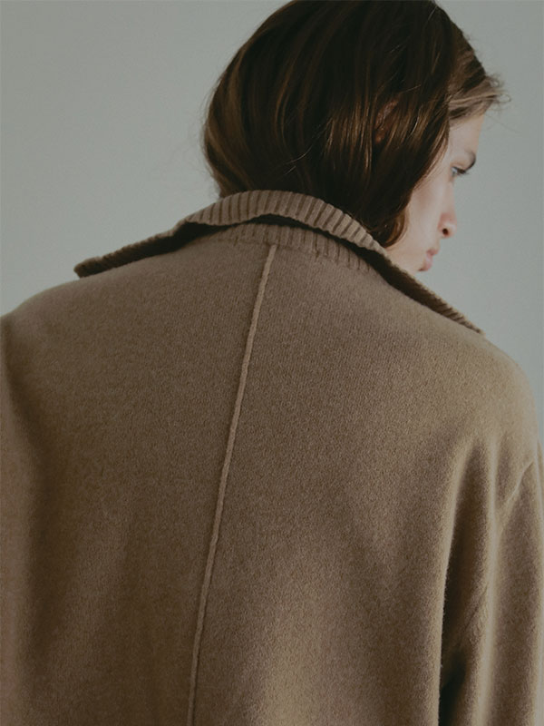 ハーフジップハイゲージニットプルオーバー