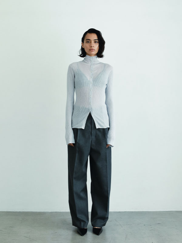 SANTEシルクカシミヤハイネックニットプルオーバー