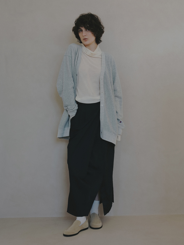 デザインラップロングスカート