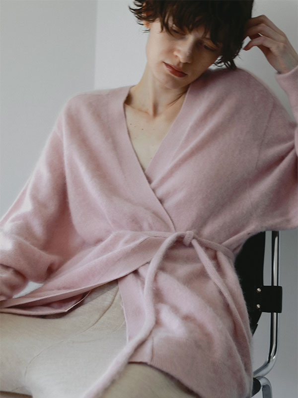 SANTEカシミヤヘアリーニットカーディガン