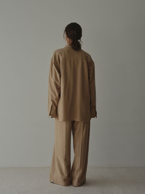 ウールツイルオーバーサイズシャツ