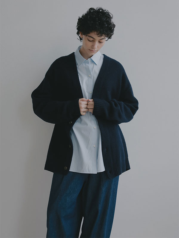 ミドルゲージVネックニットカーディガン(F GREY): トップス │ ETRE