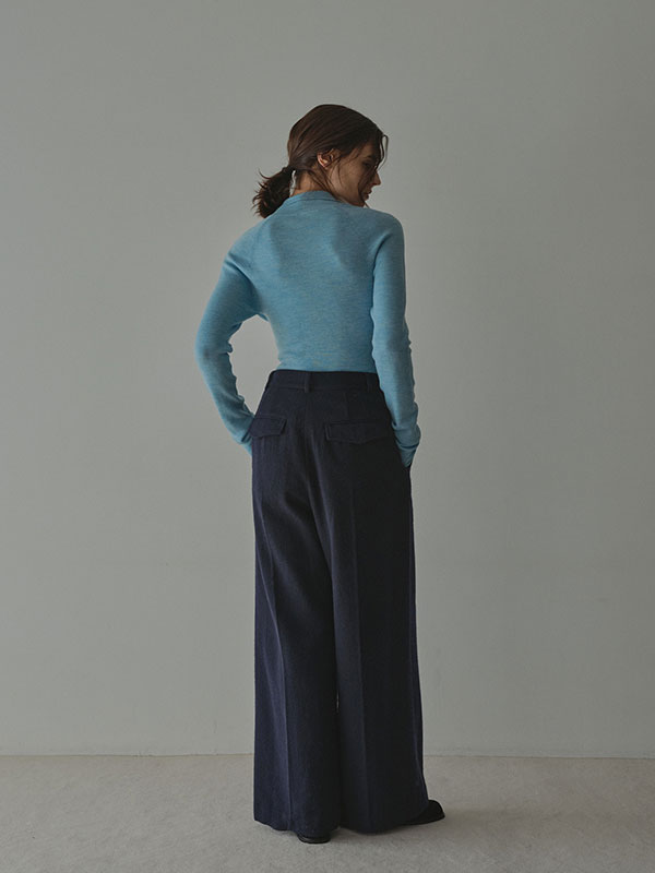 ウールツイルセミワイドパンツ