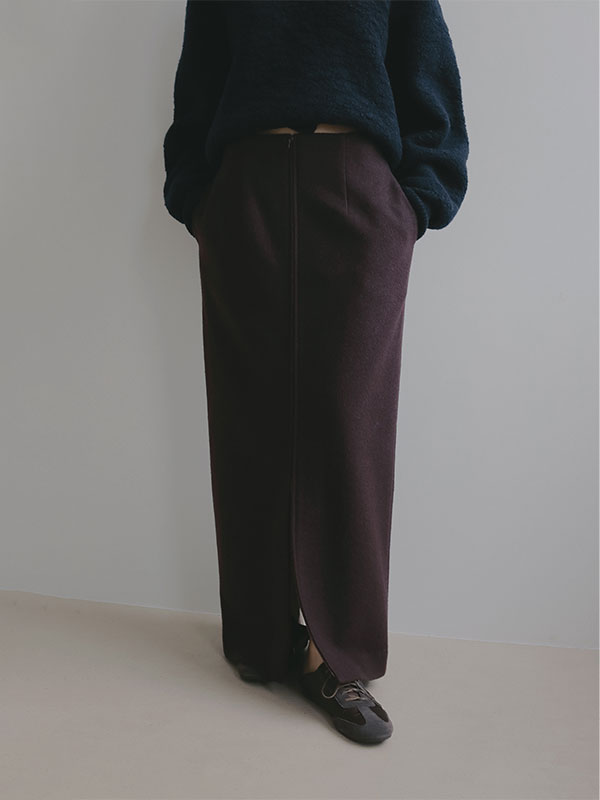 ダブルジップIラインロングスカート