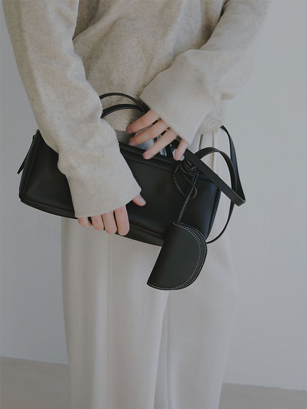 オープンポケットレザーボストン