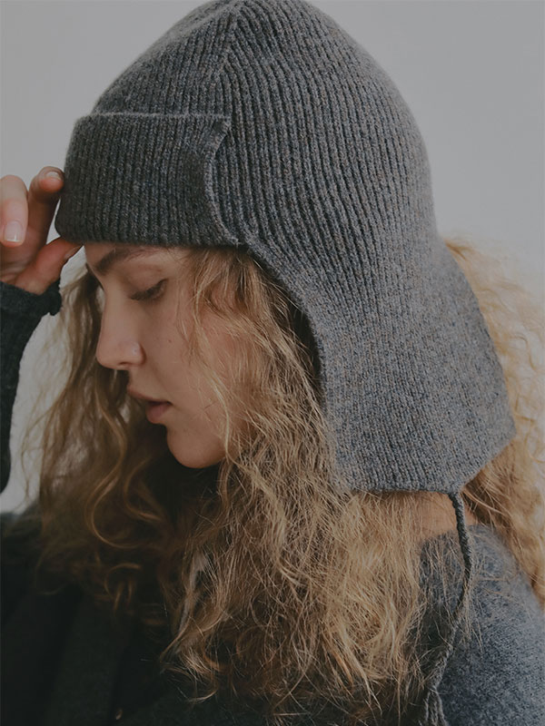 ラムウールフライトニットキャップ
