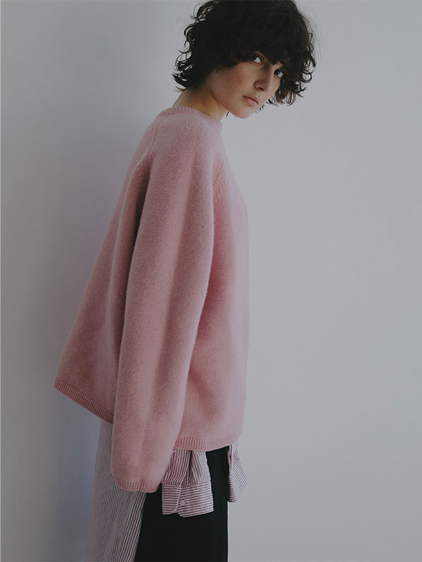 リバーシブルボックスニットプルオーバー