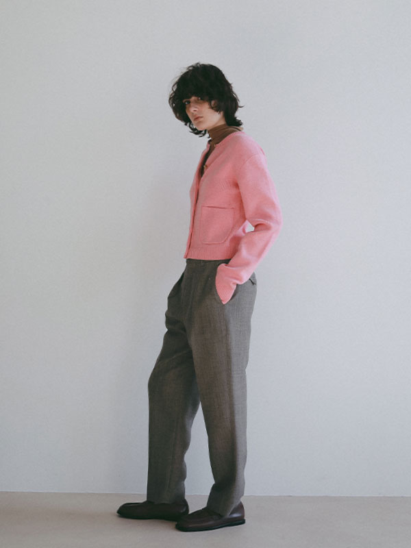 ミドルゲージコンパクトニットカーディガン