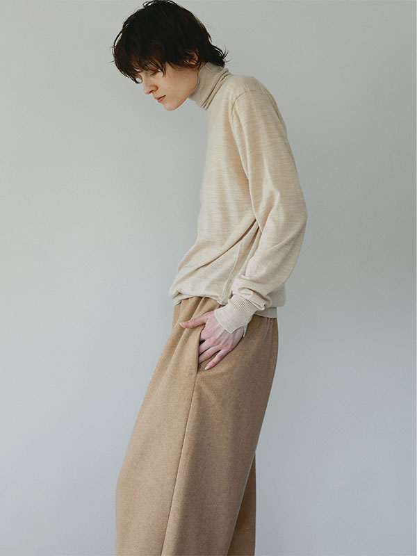 SANTEデザインタックメルトンパンツ