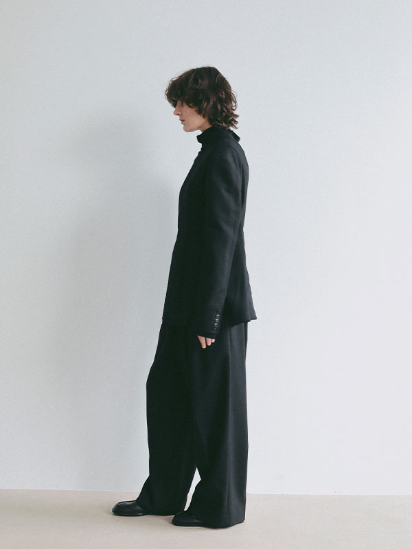 ダブルフェイスデザインウエストワイドパンツ