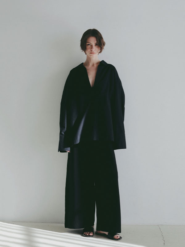 コットンシルクスキッパーシャツ