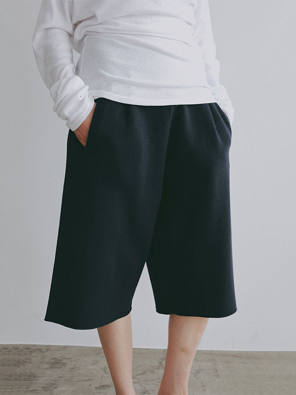 ダブルフェイスニットハーフパンツ