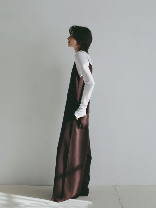 キャミソールニットオールインワン