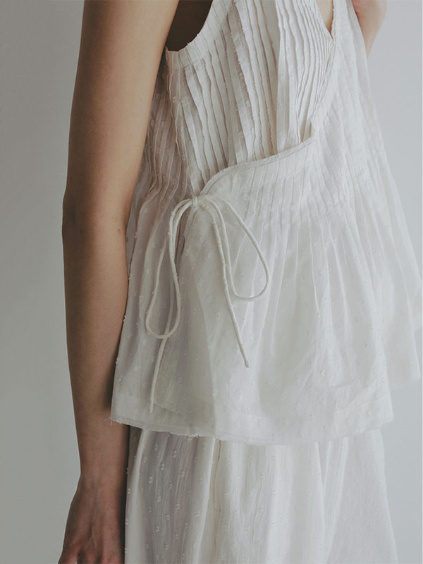 コットンドビーカシュクールキャミソール