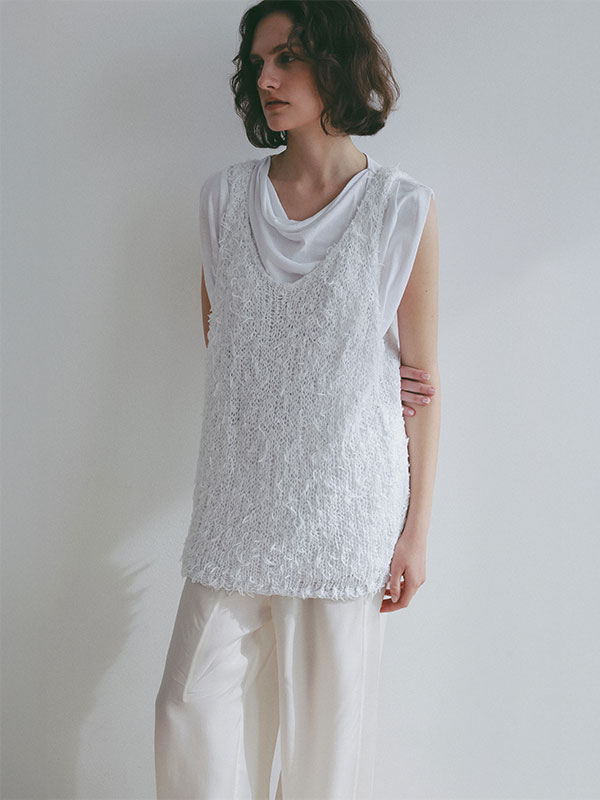 ミックスヤーンニットタンクトップ(F WHITE): トップス │ ETRE TOKYO